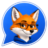 Icône WhatsApp avec mascotte renard